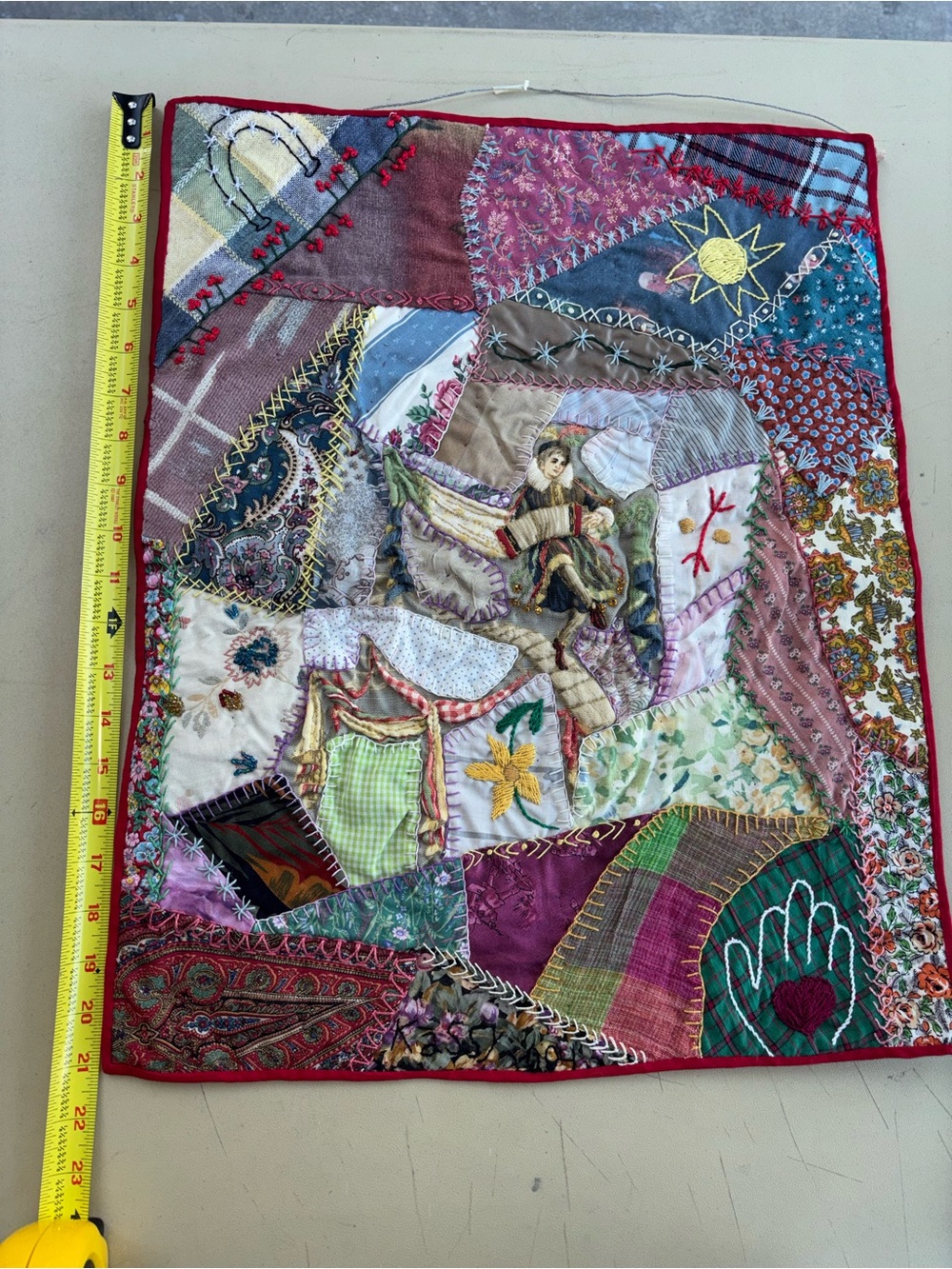 Handmade Patchwork Textile Wall Hanging - Multicolor Kassy Van Trump original